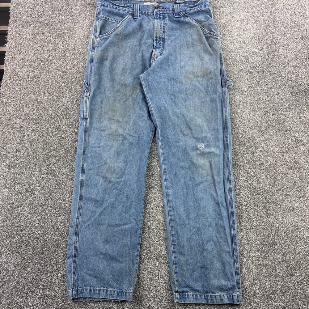Vintage Levi's Carpenter Jeans Mens 34x33 Baggy Medium Wash Straight Leg Wide